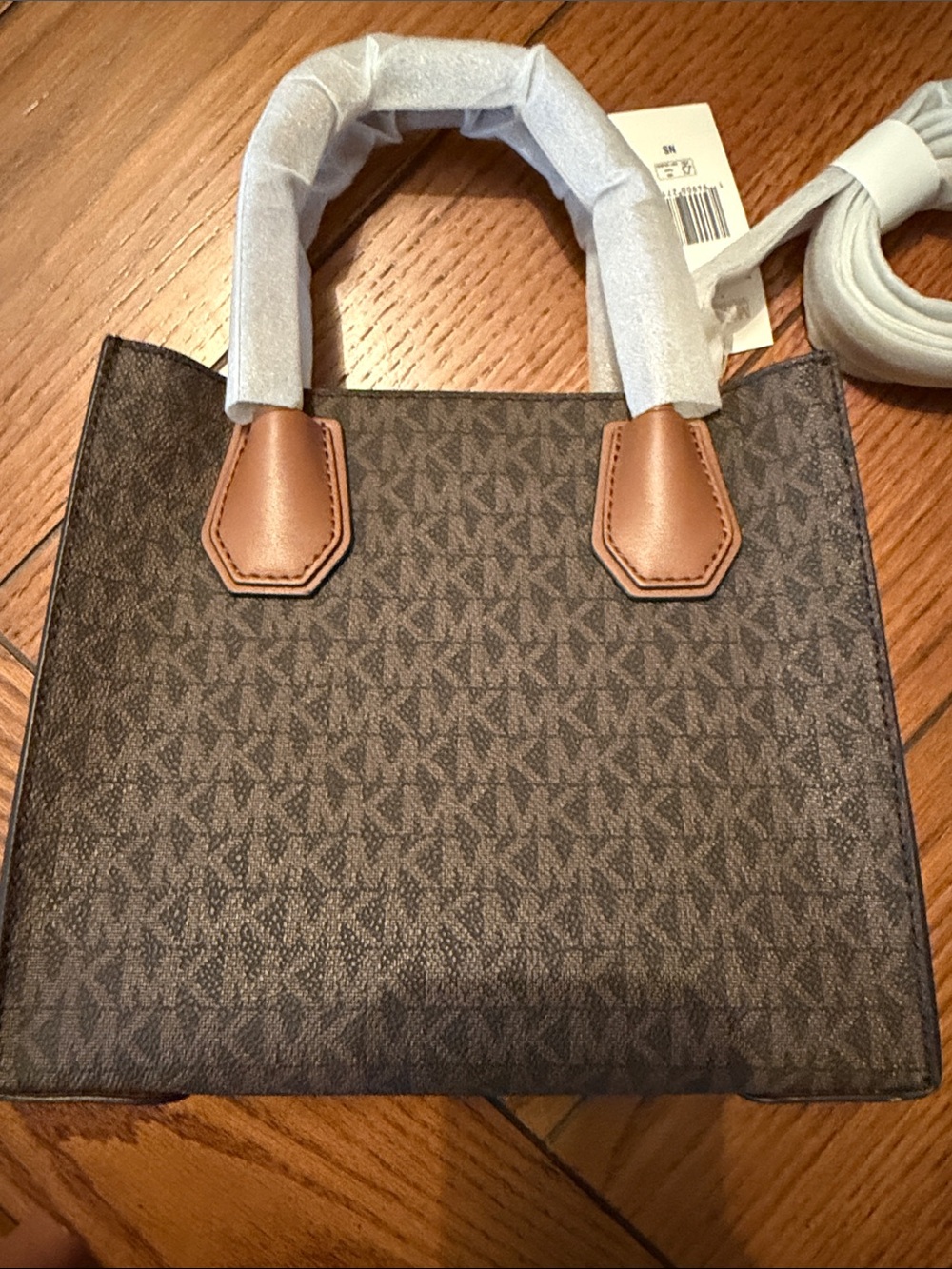 Michael Kors Brown Logo Satchel with Gold Hardware - Picture 6 of 7